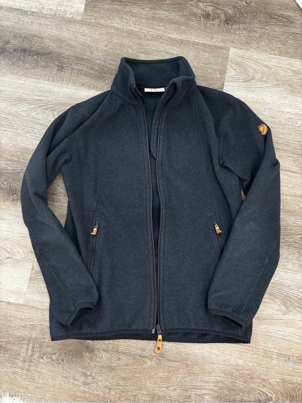 Fjallraven stina womens navy fleece jacket size XS